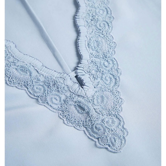 Ted Baker  Laurez Lace Trim Midi Woven Slip Dress. US size 4. - Picture 8 of 11